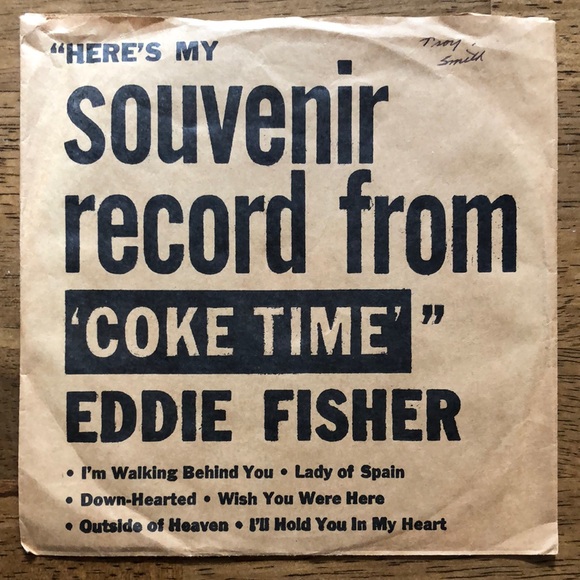 Eddie Fisher Vinyl 45 Record Coke Time 1953 - Picture 1 of 6